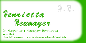 henrietta neumayer business card